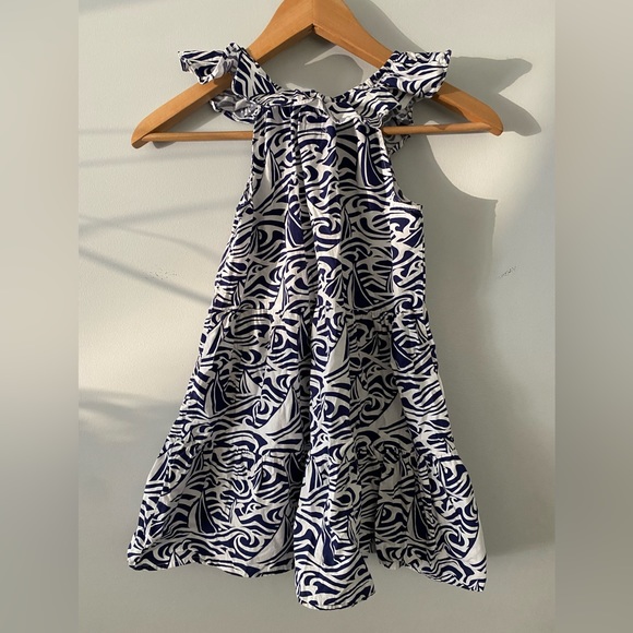 Vineyard Vines for Target Rough Seas Sleeveless Scoop Neck Ruffle Dress - Picture 4 of 6